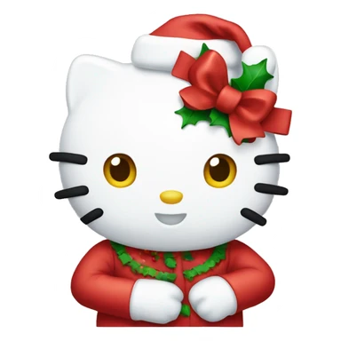christmas hello kitty sticker