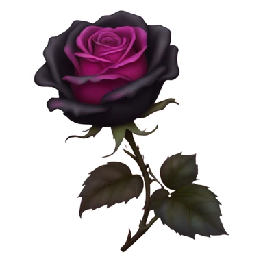 black burning rose with pink fire sticker