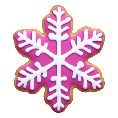 Pink snowflake cookie sticker