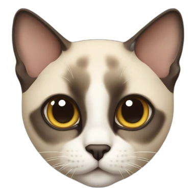 English short hair cat with Siamese cat color pattern sticker