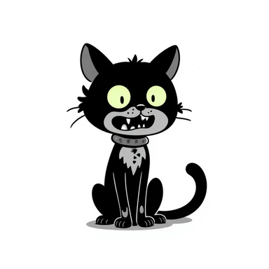 cat zombie sticker