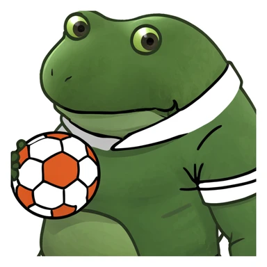 bufo in a football suit sticker