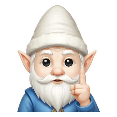 White gnome  with middle finger  sticker