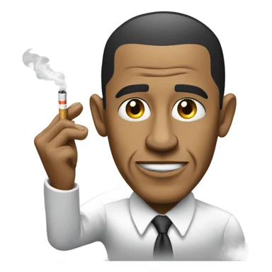 Obama holding a cig sticker