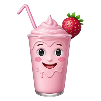 milkshake with a face sticker