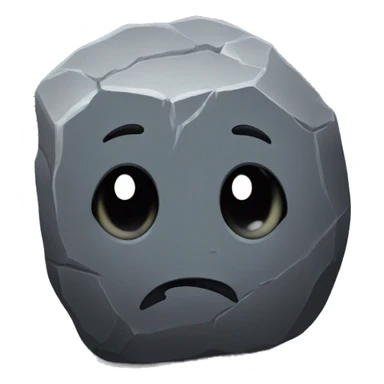 cute sad rock sticker
