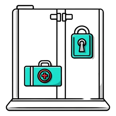 Hospital network security icon sticker