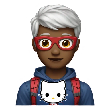 Hello kitty with Spider-Man sticker