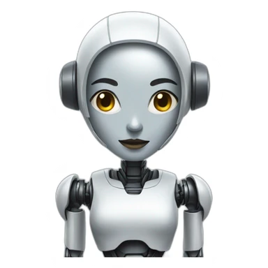 robot woman sticker