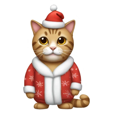 Cat in christmas pajamas sticker