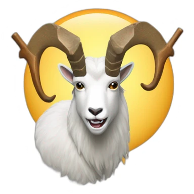 mountain goat wielding ar15 sticker