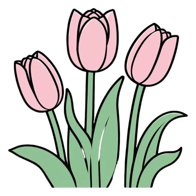 Růžové tulipány sticker
