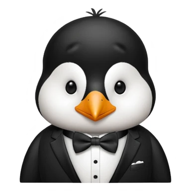 penguin with bow tie  sticker
