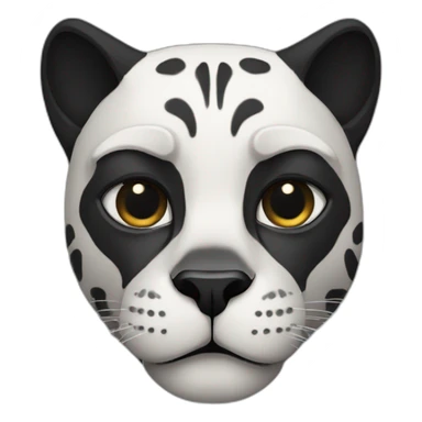 white black panther sticker