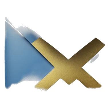 letter envelope made of gold with blye sticker