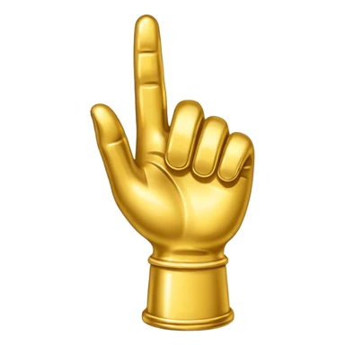 Eine goldene Hand, die den Daumen nach oben streckt sticker