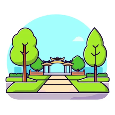 retro 1930s scene with anthropomorphised animals in t-shirts and shorts walking together in a park, black and white sticker