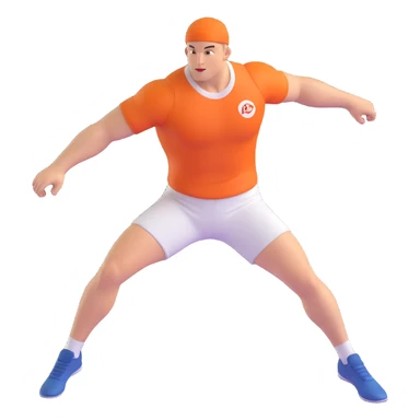discus throw athlete, dynamic pose, sports uniform, energetic sticker