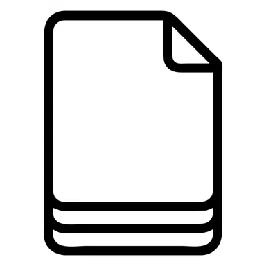 a stack of papers, minimal outline style sticker