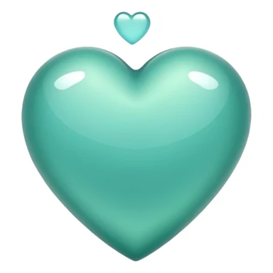 Greenish Aqua heart sticker