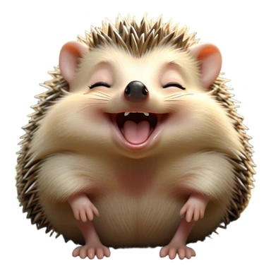 Cinematic Silly Yawning Hedgehog Portrait Emoji, Head tilted with a dramatic, wide-open yawn revealing a tiny, adorable snout and droopy quills, with sleepy, half-closed eyes, Simplified yet irresistibly cute features, highly detailed, glowing with a soft, cozy woodland light, high shine, relaxed yet humorously expressive, stylized with a dash of whimsical forest charm, soft glowing outline, capturing the essence of a drowsy yet endearing hedgehog that appears ready to stretch and yawn its way into your heart! sticker