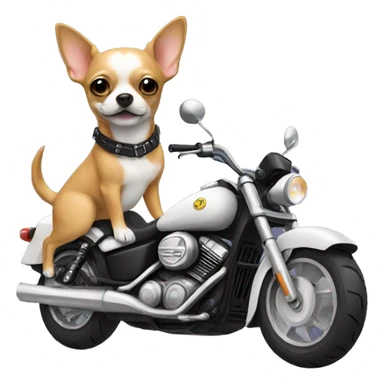 Motorcycle with chihuahua sticker