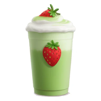 Strawberry matcha latte sticker
