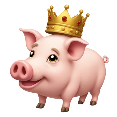 Pig with crown, mind blown sticker