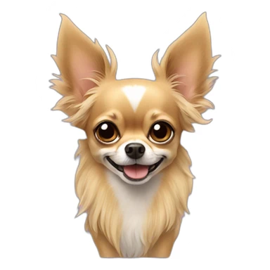 Long hair sand chihuahua halloween sticker