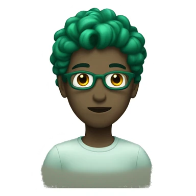 dark green heart new year sticker