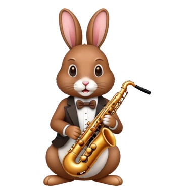 rabbit playing jazz music sticker