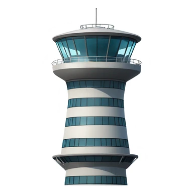 modern control tower, full size realistic sticker