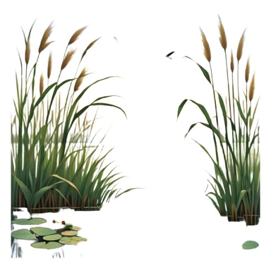 Cinematic Realistic Wetlands Emoji in a wooden frame, Peaceful and serene, with tall grasses swaying in the breeze and soft, muddy waters reflecting the sky above. Small birds and insects flit among the reeds while lily pads float lazily across the surface, punctuated by the occasional croak of a frog or splash of a fish. Soft glowing outline, capturing the essence of a calm, tranquil wetland brimming with life and natural beauty. sticker