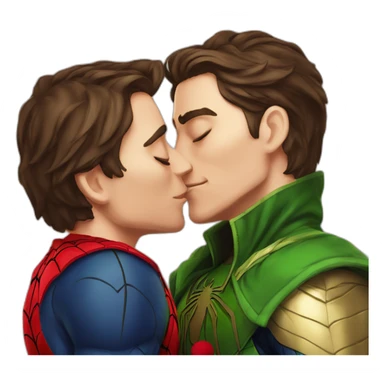 spiderman kissing loki sticker