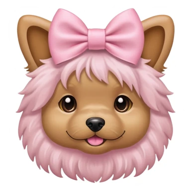 yorkshire with a pastel pink bow in head sticker