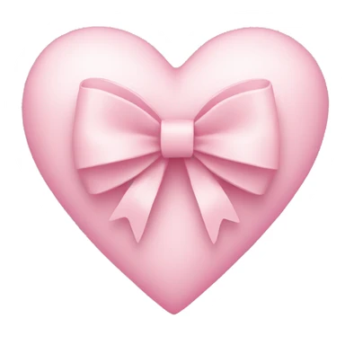 light pink heart with bow sticker