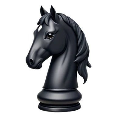 black horse chess piece on chess square sticker