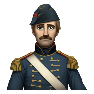 wounded French soldier in the Crimean War sticker
