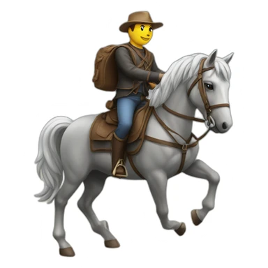 Homme sur cheval sticker