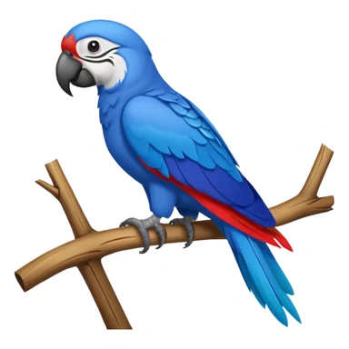 Blue parrot sticker