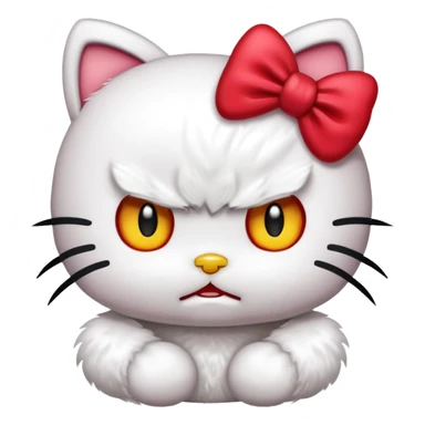 Angry hello kitty  sticker