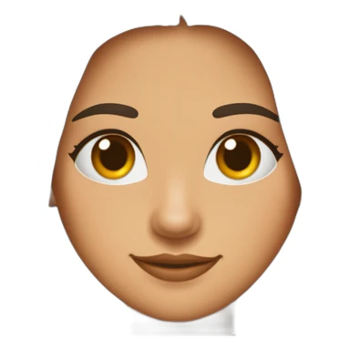 chica gordita de media melena lisa marrón oscuro con ojos marrones, feliz y con un gato naranja y blanco sticker