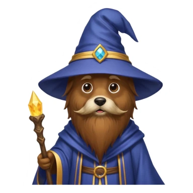 Dog wizard sticker