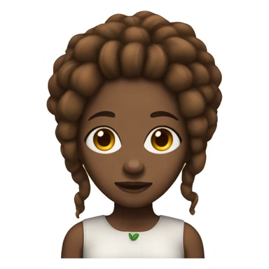 Black girl with brown dreadlocks  sticker
