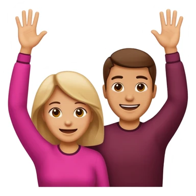 Mom and dad emoji throwing their hands up like they don't know sticker