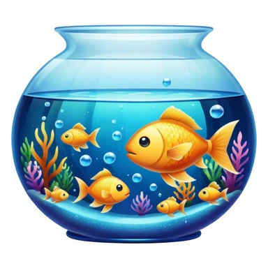 Fish in a tank  sticker