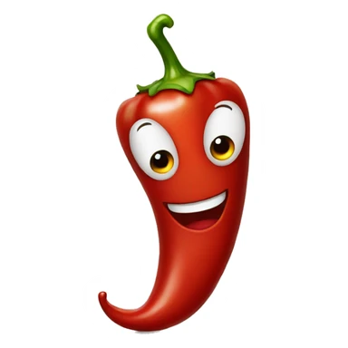 red chili pepper smiling sticker