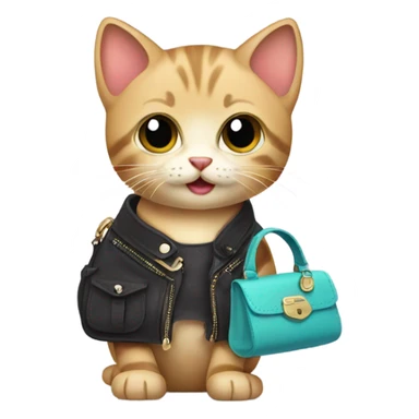 Kitten with purse  sticker