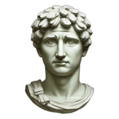 Roman Caesar statue with olive crown sticker