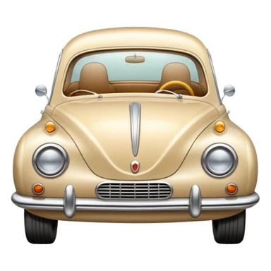Beige creamy retro long car sticker